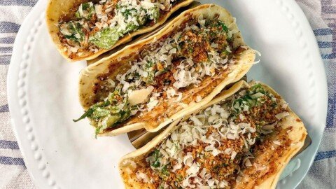 Elise Jesse’s Smash Chicken Caesar Tacos