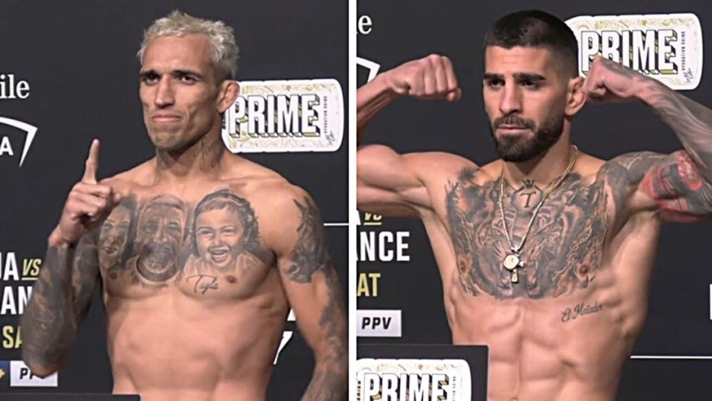 UFC 317 main event weigh-in video: Ilia Topuria vs. Charles Oliveira