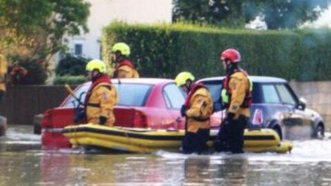 Homes, roads and gardens underwater: Winter flooding in pictures