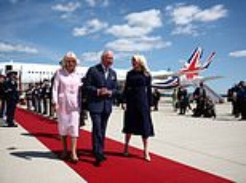 King arrives in US for state visit: Charles and Camilla’s plane lands at Joint Base Andrews before they head to meet Trump and First Lady at White House