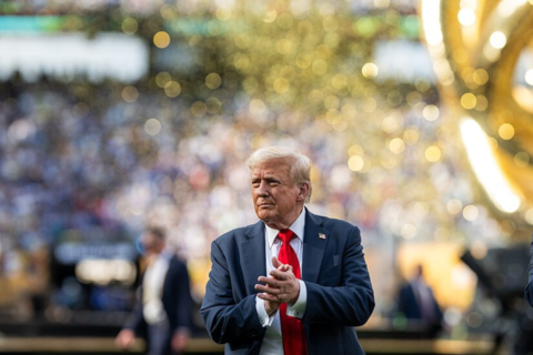 Trump ‘Awkwardly’ Stays In Spain’s World Cup Trophy Shot As SBS Host Says He ‘Can Be Edited Out’