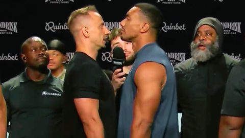 Vitaly and Larry Wheels weigh in almost 50lb apart ahead of Brand Risk Promotions fight