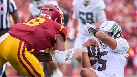 USC’s Desman Stephens II Suspended for Dirty Hit that Sent Oregon QB to the Hospital