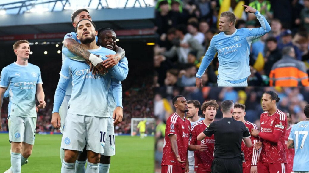 EPL: Manchester City dismantle 10-man Liverpool in emphatic Anfield victory